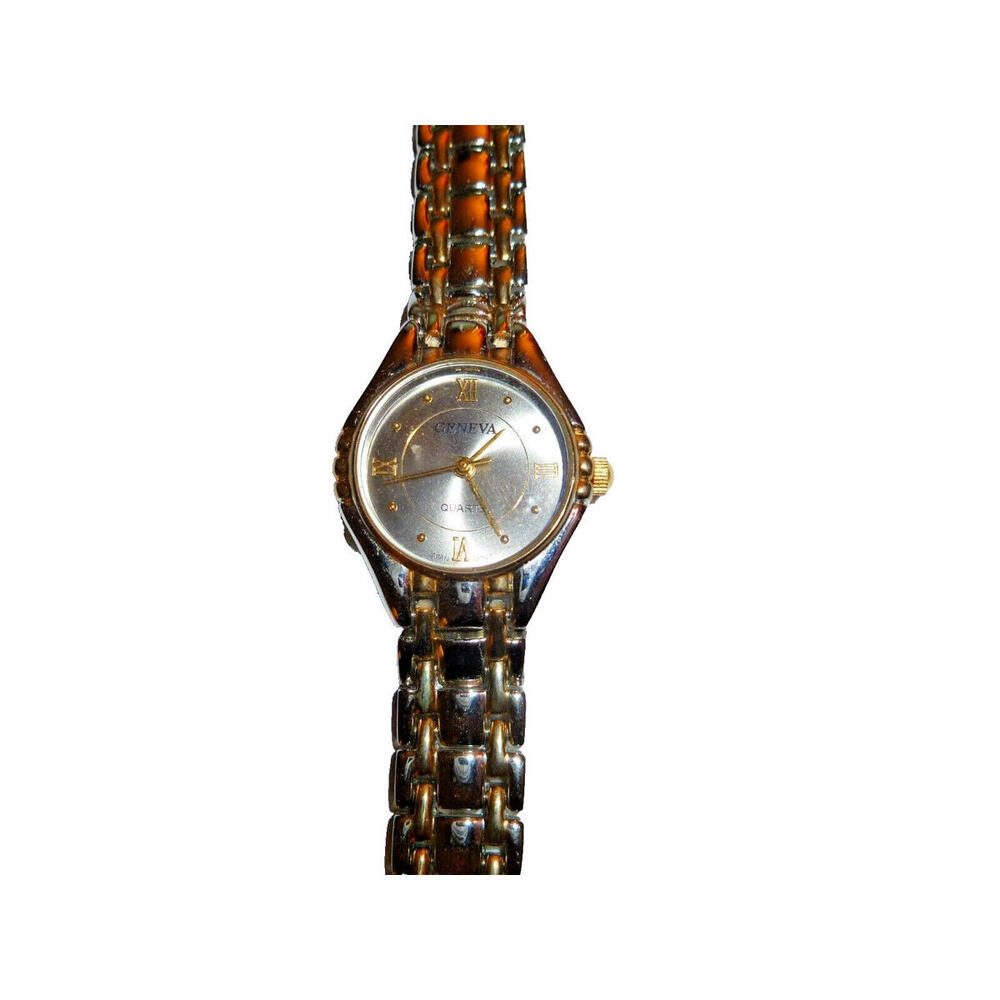 Geneva Mens Stainless Quartz 2-Tone Watch